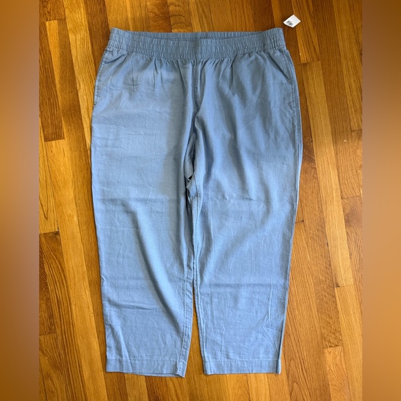 Old Navy Women’s Light Blue Linen Blend Pants Size XL - Picture 1 of 5